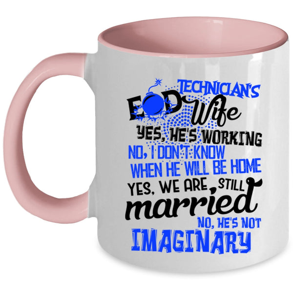 Cool Just Married Coffee Mug, EOD Technician's Wife Accent Mug