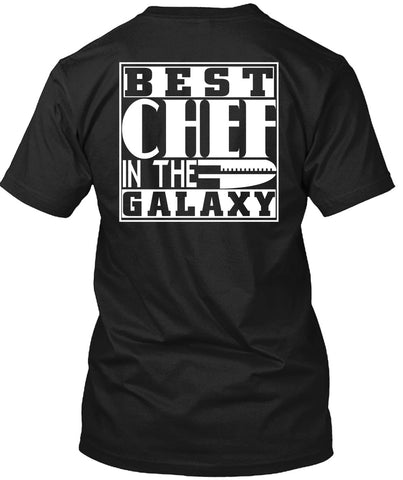 A black t-shirt with the shopify logo