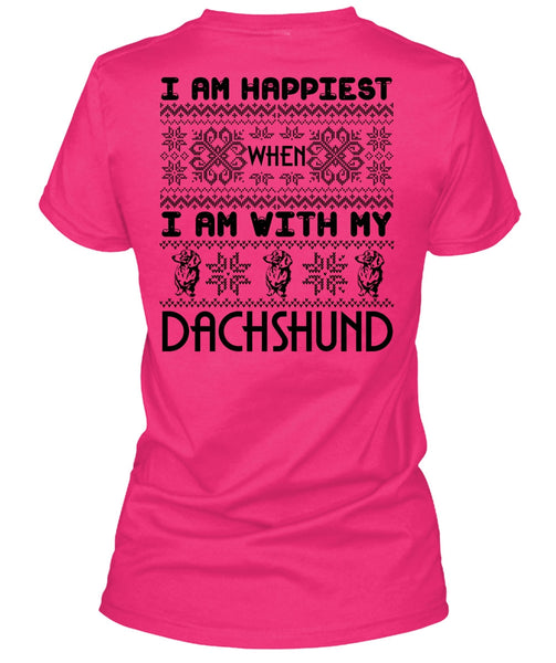 I Am With My Dachshund T Shirt, I Love My Dog T Shirt