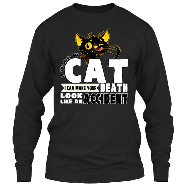 If You Hurt My Cat T Shirt, Coolest Cat Lover T Shirt