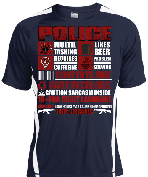 Police Multitasking T Shirt, Likes Beer T Shirt, Cool Shirt