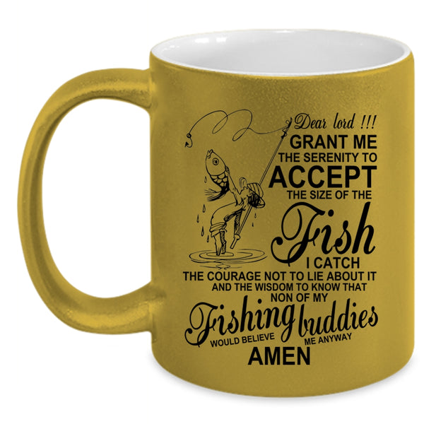Funny Gift For Fisher Coffee Mug, My Fishing Buddies Accent Mug