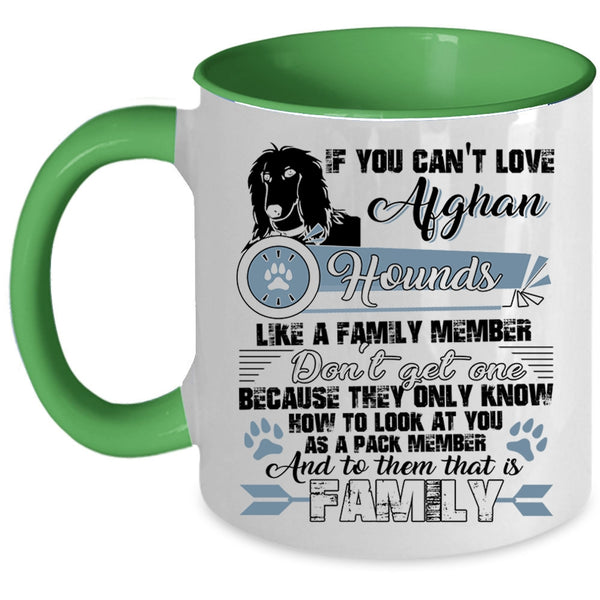 My Family Coffee Mug, Afghan Hounds Like A Family Member Accent Mug