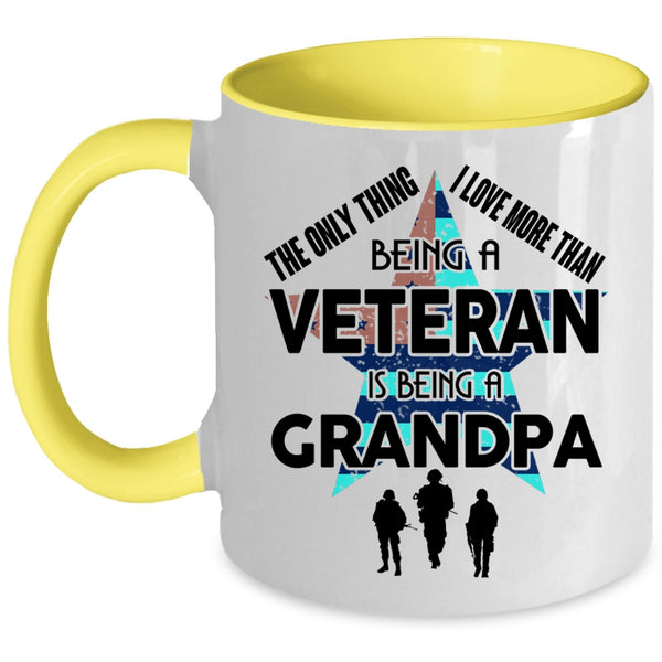 Being A Grandpa Coffee Mug, I Love Being A Veteran Accent Mug