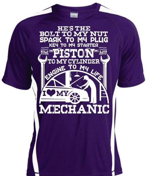 Engine To My Life T Shirt, I Love My Mechanic T Shirt, Cool Shirt