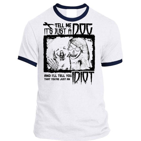 A black t-shirt with the shopify logo