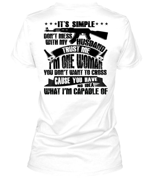 Don't Mess With My Husband T Shirt, I Love Husband T Shirt