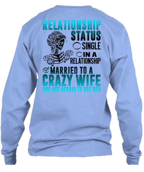 Married To A Crazy Wife T Shirt, I Love Husband T Shirt