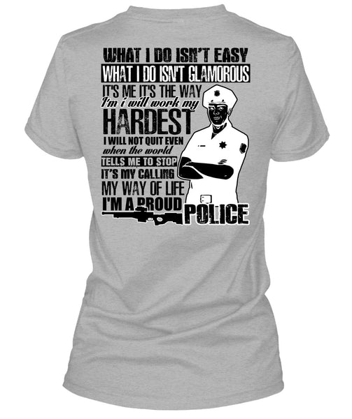 I'm A Proud Police T Shirt, I Love Police T Shirt
