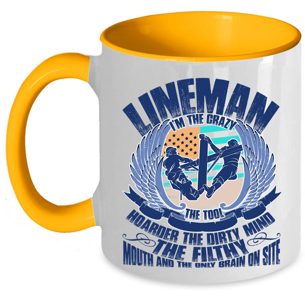 Awesome Gift For Linemans Coffee Mug, Lineman Accent Mug