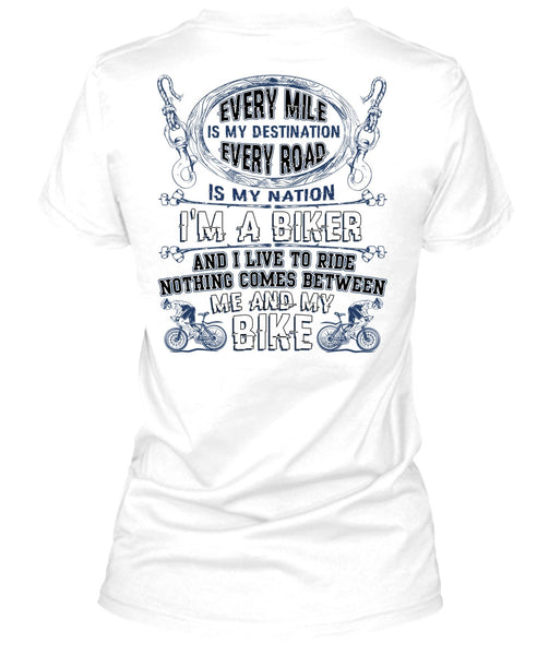 Me And My Bike T Shirt, I Love Biker T Shirt