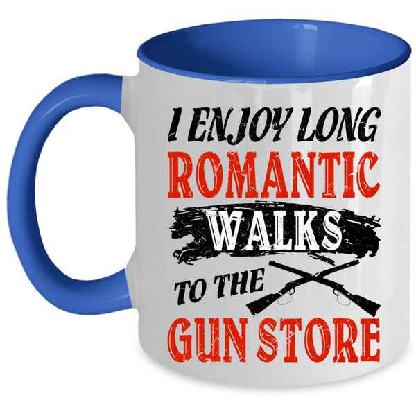 Cool Gift Coffee Mug, I Enjoy Long Romantic Walks Accent Mug