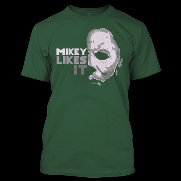 A black t-shirt with the shopify logo