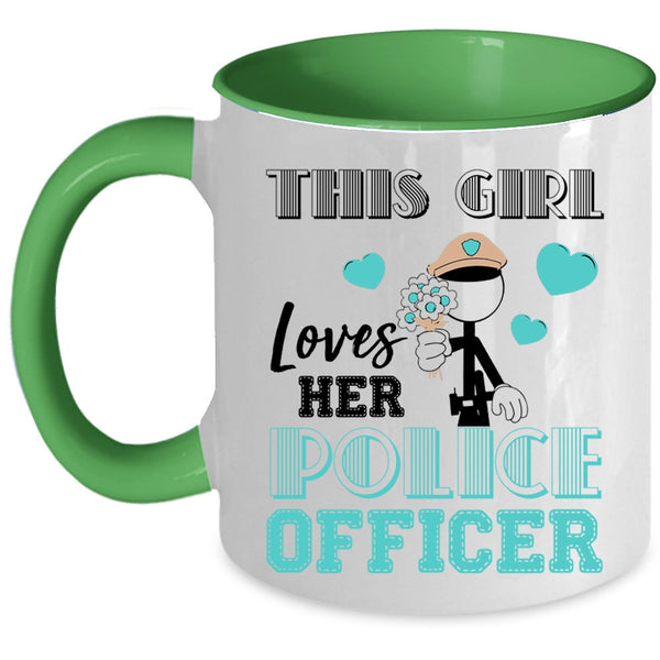 I Love Police Officer Coffee Mug, This Girl Loves Her Police Officer Accent Mug