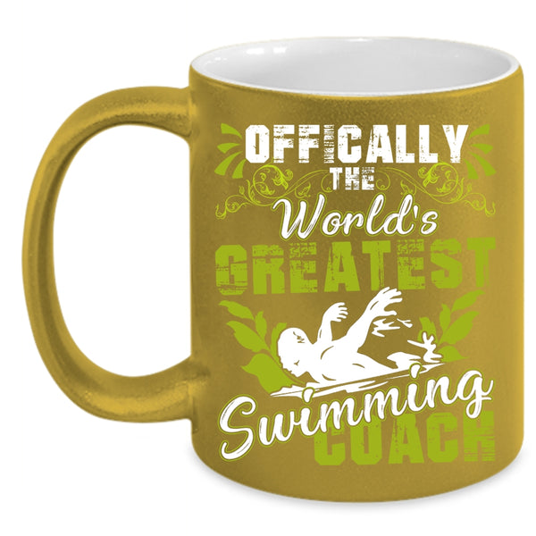 The World's Greatest Swimming Coach Coffee Mug, Cute Swimming Coach Coffee Cup