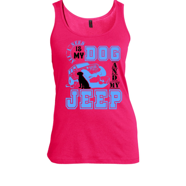 All I Need Is My Dog T Shirt, I Love My Jeep And Dog T Shirt, Awesome t-shirts