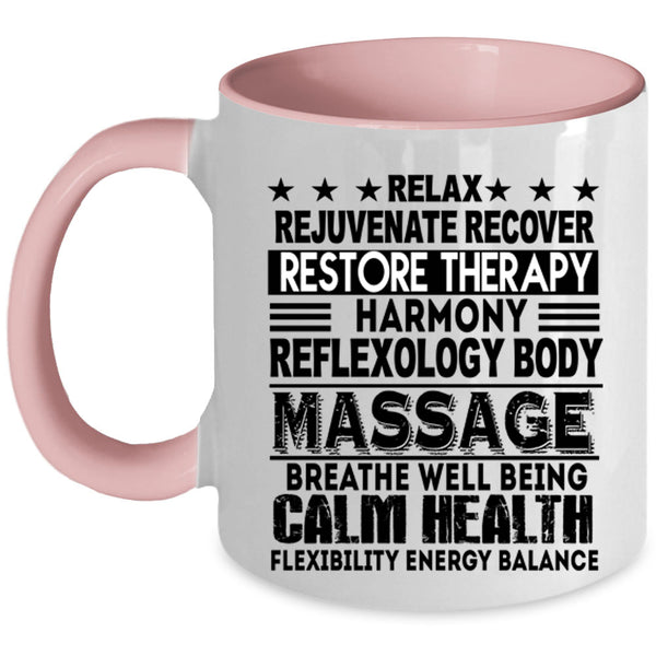 Calm Health Coffee Mug, Massage Therapist Accent Mug