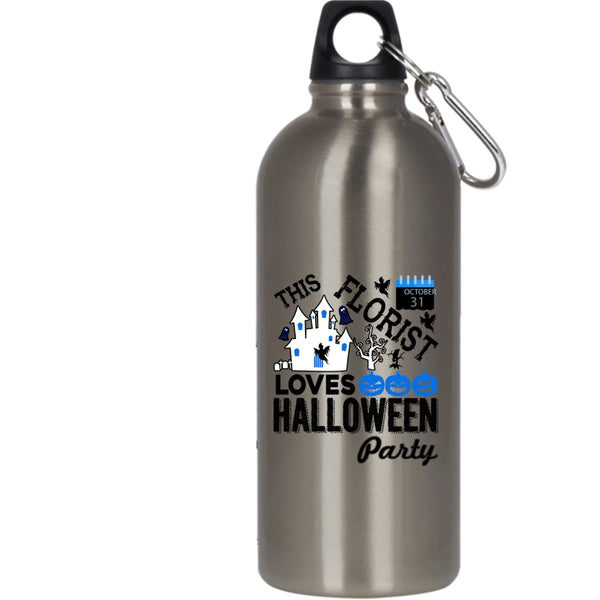 This Florist Loves Halloween Party 20 oz Stainless Steel Bottle,Cute Florist Outdoor Sports Water Bottle