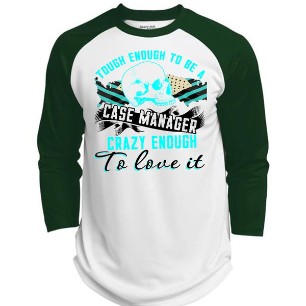 Tough Enough To Be A Case Manager T Shirt, I Love Manager T Shirt, Awesome T-Shirts  (Polyester Game Baseball Jersey)