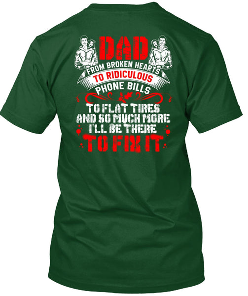 Dad From Broken Heart T Shirt, Being A Papa T Shirt