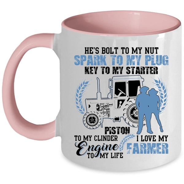 Cool Just Married Coffee Mug, I Love My Farmer Accent Mug