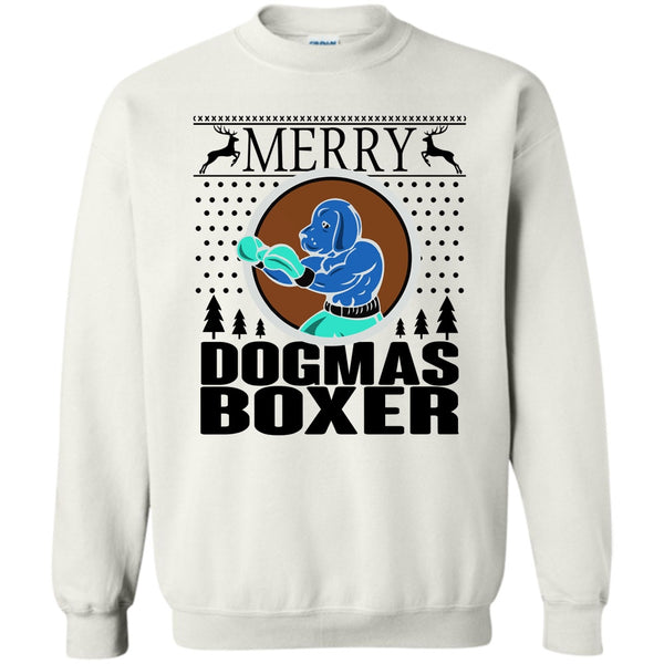 Cool Dog Lover T Shirt, Merry Dogmas Boxer Sweatshirt