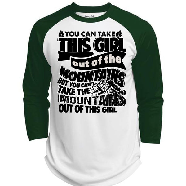 Mountains Out Of This Girl T Shirt, I Love Hiking T Shirt, Awesome T-Shirts  (Polyester Game Baseball Jersey)