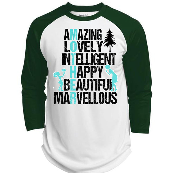 Amazing Lovely Intelligent Happy T Shirt, I Love Mom T Shirt, Awesome T-Shirts  (Polyester Game Baseball Jersey)