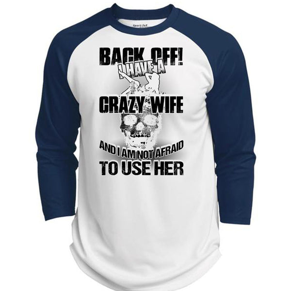 I Have A Crazy Wife T Shirt, I Love Wife T Shirt, Awesome T-Shirts  (Polyester Game Baseball Jersey)