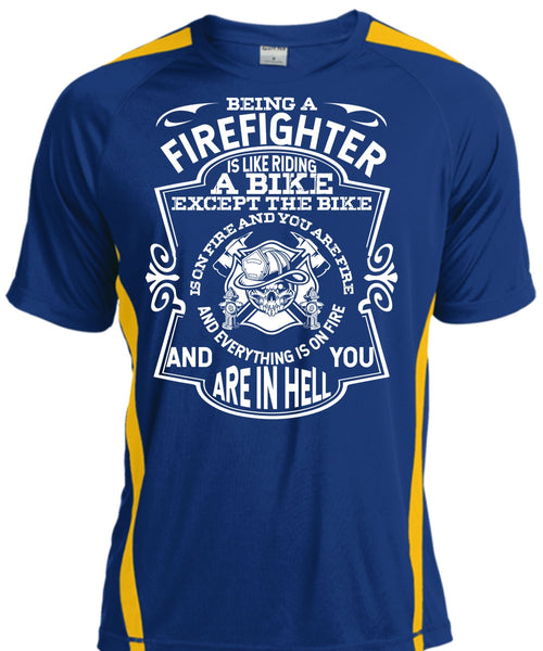 Being A Firefighter T Shirt, Like Riding A Bike T Shirt, Cool Shirt