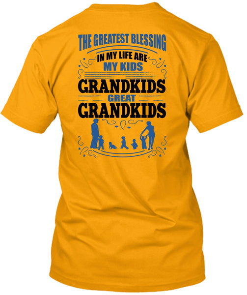 My Kids Grandkids Great Grandkids T Shirt, I Love Grandson T Shirt