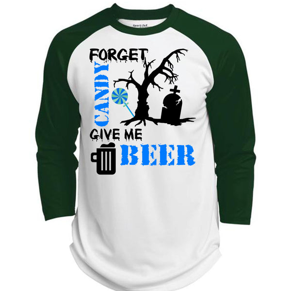 Forget Candy Give Me Beer T Shirt, Wait For Halloween T Shirt, Awesome T-Shirts  (Polyester Game Baseball Jersey)