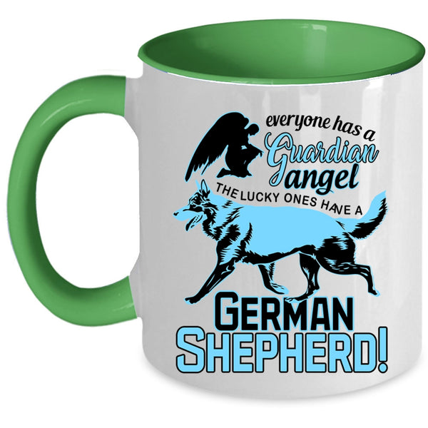 German Shepherd Coffee Mug, Everyone Has A Guardian Angel Accent Mug