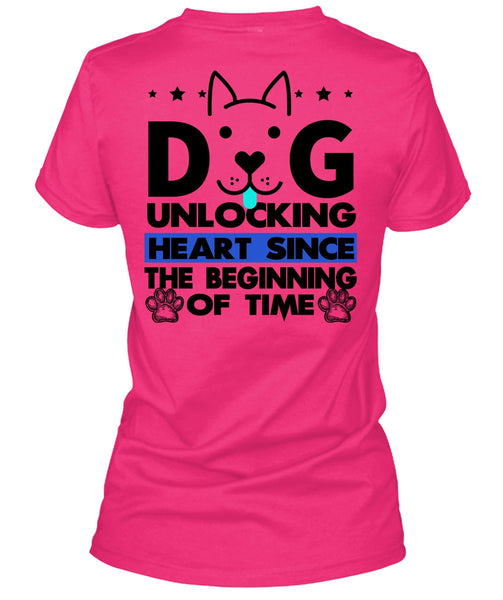 Dog Unlocking Heart T Shirt, I Love My Dog T Shirt