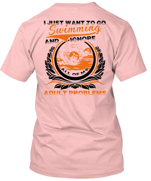 I Just Want To Go Swimming T Shirt, I Love Swimming T Shirt