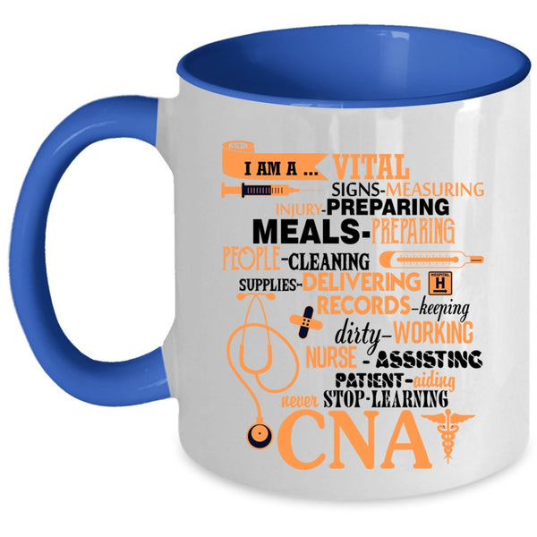 Nurse Assisting Coffee Mug, I Am A CNA Accent Mug