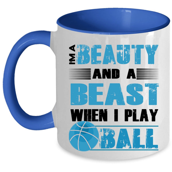 Cool Volleyball Coffee Mug, I Play Ball Accent Mug