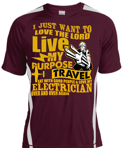 Love My Electrician T Shirt, Love The Lord T Shirt, Cool Shirt