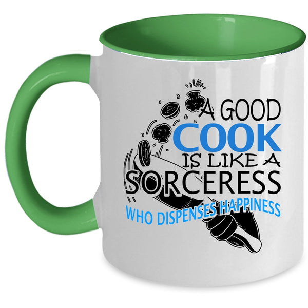 I Love Cooking Coffee Mug, A Good Cook Is Like A Sorceress Accent Mug