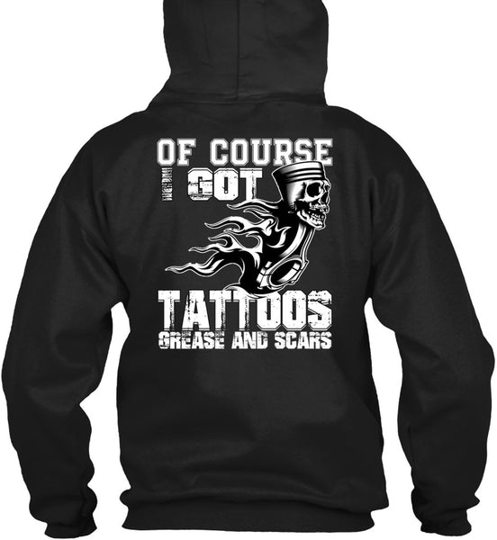 I Got Tattoos Grease T Shirt, I Love Mechanic T Shirt