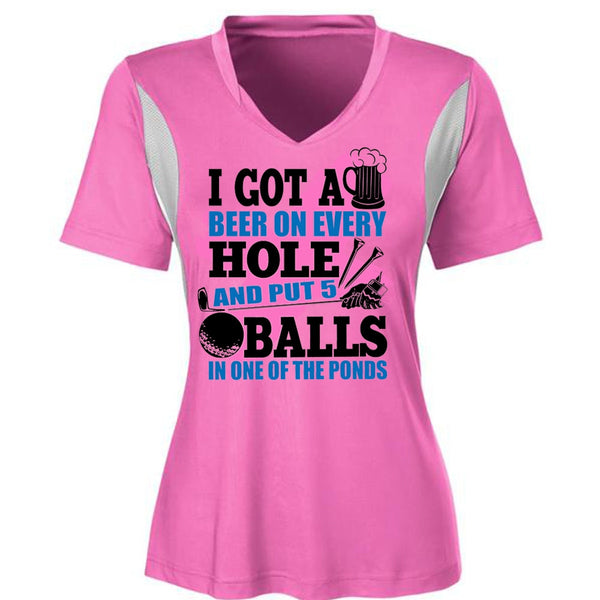 I Got A Beer On Every Hole T Shirt, I Love Golf T Shirt, Awesome T-Shirts