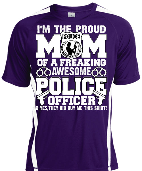 I'm The Proud Police Mom T Shirt, I Love Police T Shirt, Cool Shirt
