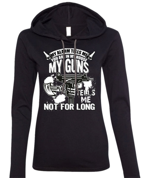 My House My Guns T Shirt, Being A Veteran T Shirt (Anvil Ladies Ringspun Hooded)