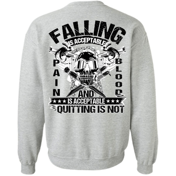 I Love Veteran T Shirt, Falling Is Acceptable Sweatshirt