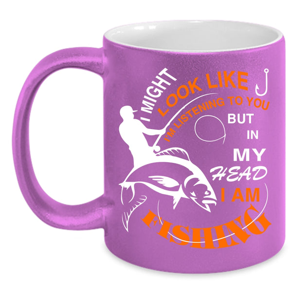 In My Head I Am Fishing Coffee Mug, Love Fishing Coffee Cup