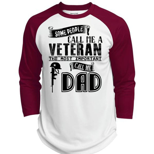 Some People Call Me A Veteran T Shirt, Father's Day T Shirt  (Polyester Game Baseball Jersey)