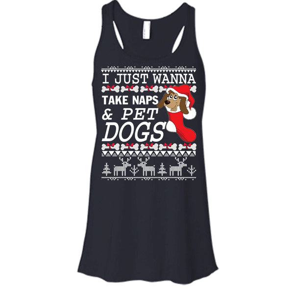 I Just Wanna Take Naps T Shirt, Take Nap & Pet Dogs Tank Top
