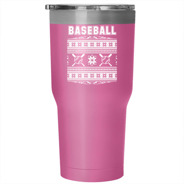 Baseball Tumbler 30 oz Stainless Steel, Christmas Humor  Travel Mug
