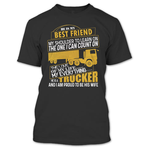 A black t-shirt with the shopify logo