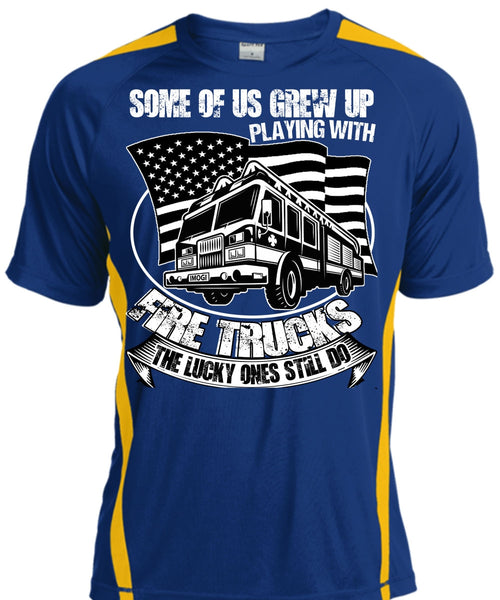 Playing With Fire Trucks T Shirt, I Love Firefighter T Shirt, Cool Shirt